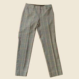 Talbots Trousers Hampshire Ankle Cotton Blend Pockets Plaid Office Career, sz 2